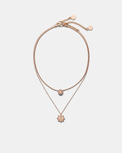Amulet Duo Necklace - Rose Gold