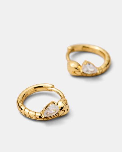 Shadow Huggie Earrings - Gold