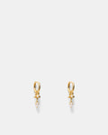 Asteria Charm Hoop Earrings - Gold