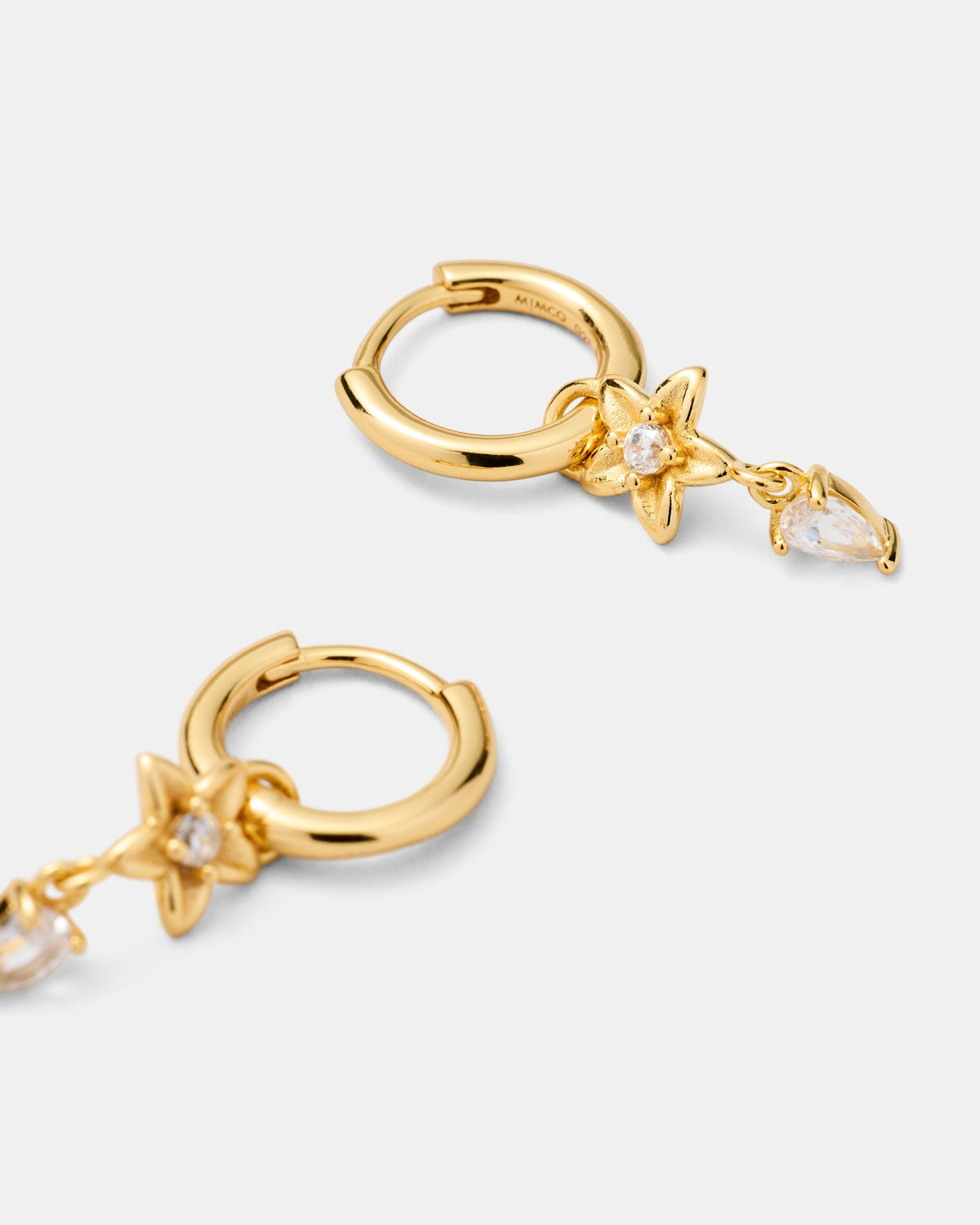 Asteria Charm Hoop Earrings - Gold