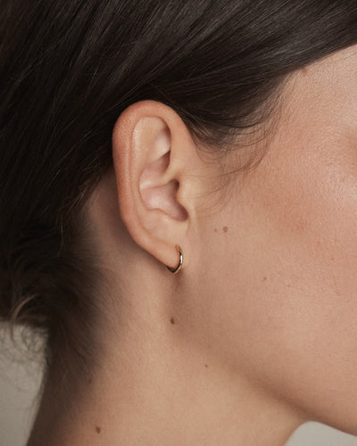 Asteria Charm Hoop Earrings - Gold