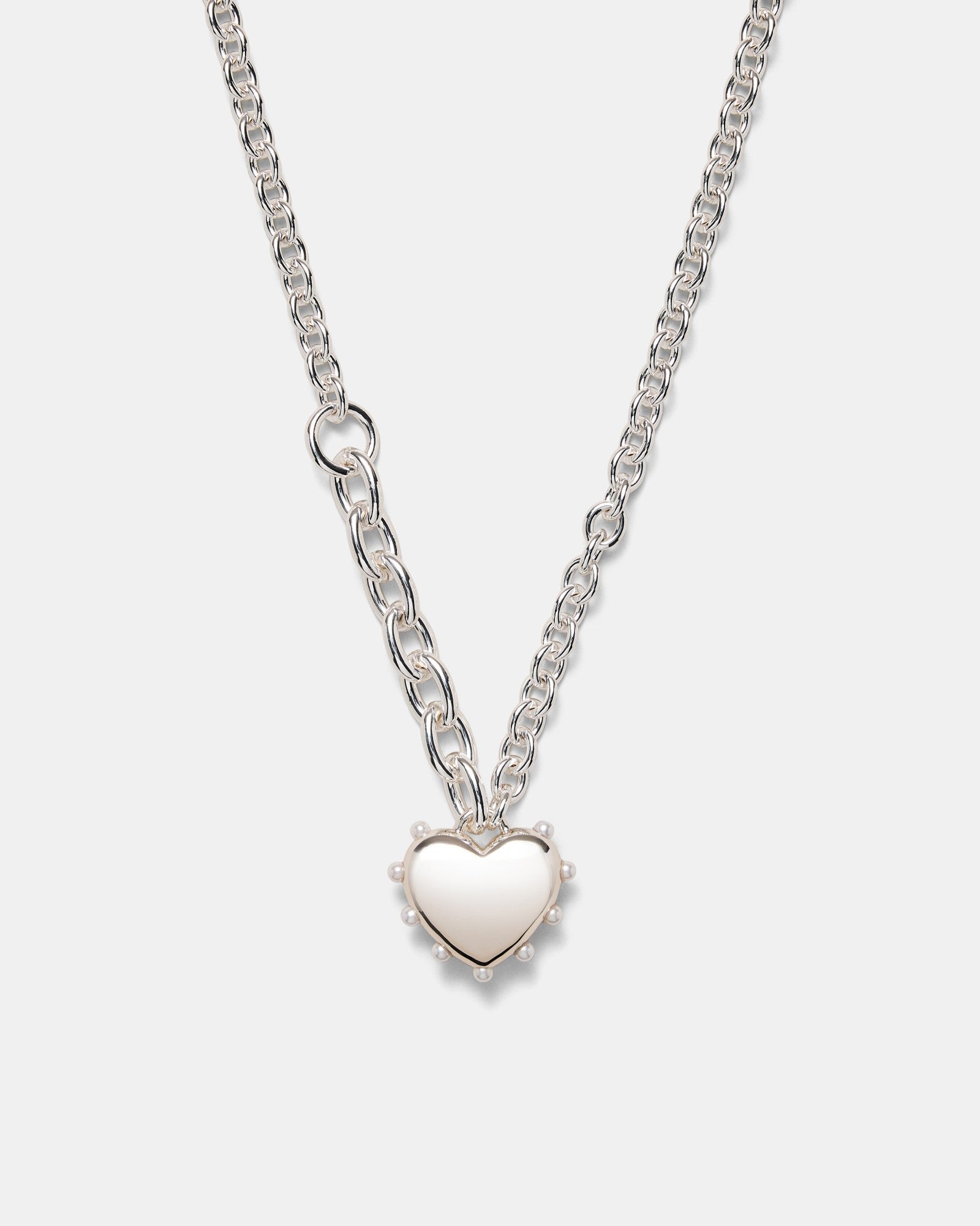 Adore Heart Necklace - Silver