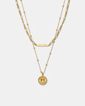 Lucky Coin Duo Necklace - Gold