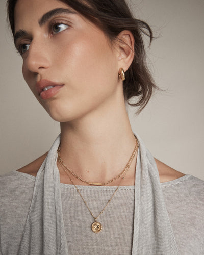 Lucky Coin Duo Necklace - Gold