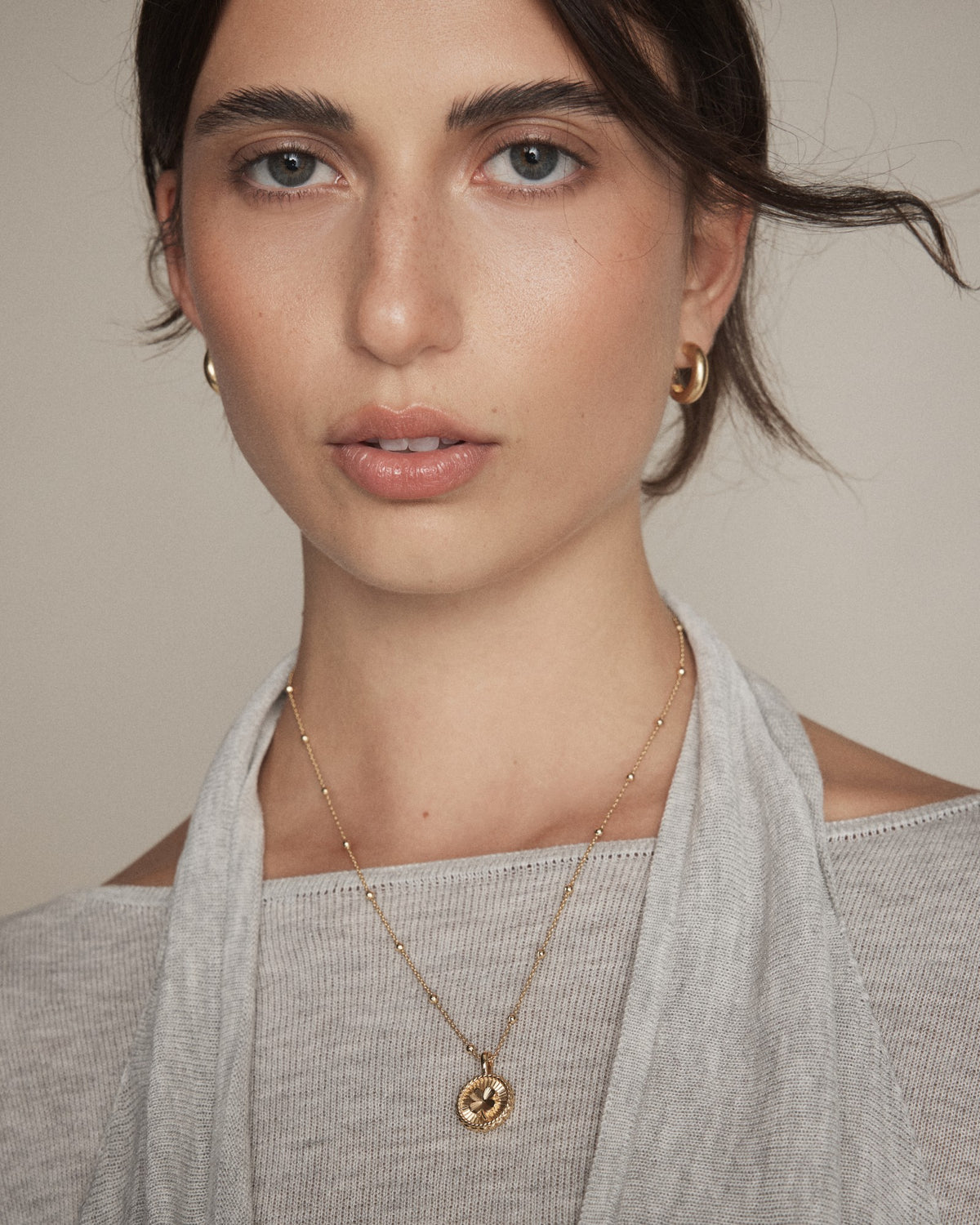 Lucky Coin Duo Necklace - Gold