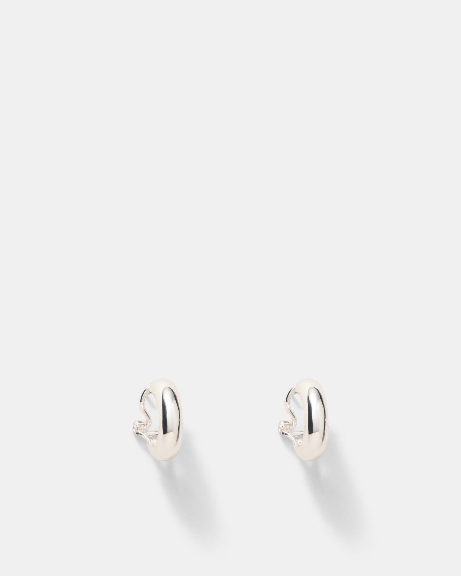 Adore Heart Hoop Earrings - Silver