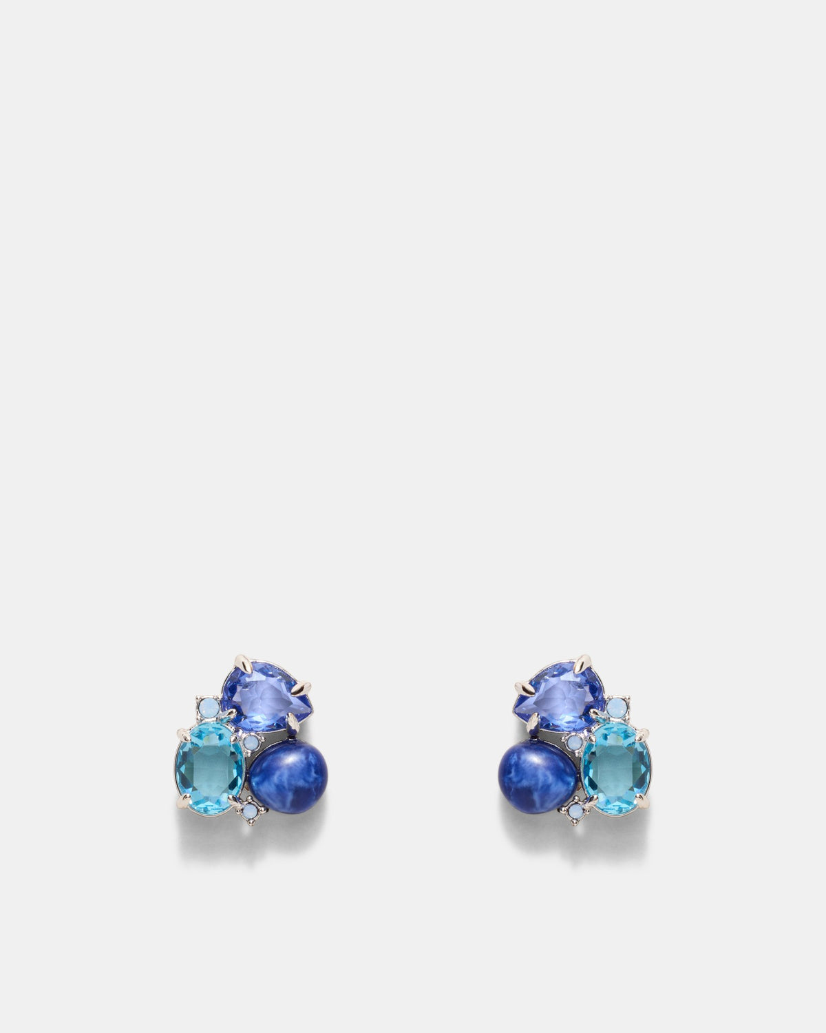 Goddess Stud Earrings - Blue