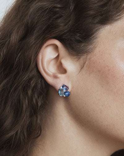 Goddess Stud Earrings - Blue