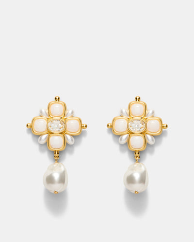 Liora Drop Earrings - Pearl