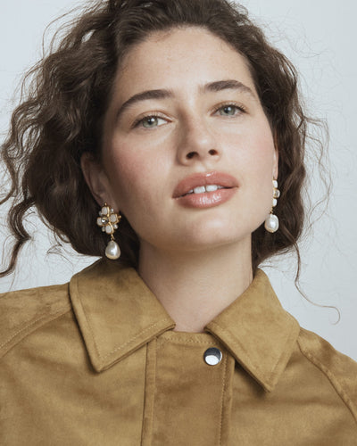 Liora Drop Earrings - Pearl