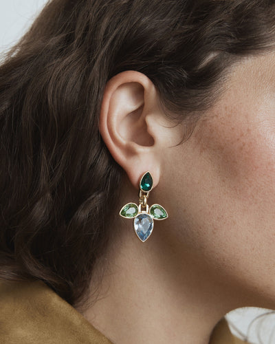Bumper Pear Earrings - Green
