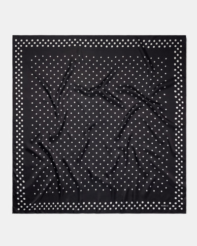 Dizzy Dots Large Scarf - Black