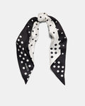 Dizzy Dots Thin Scarf - Black