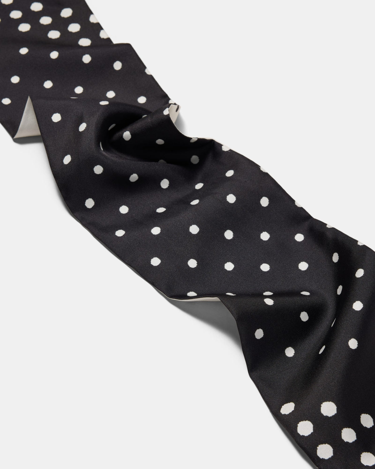Dizzy Dots Thin Scarf - Black