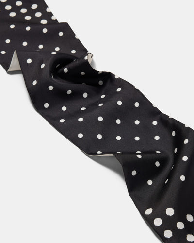 Dizzy Dots Thin Scarf - Black