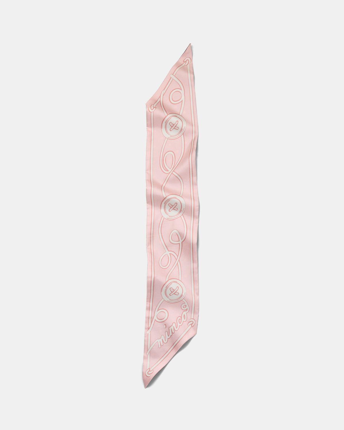Mim Button Thin Scarf - Pink