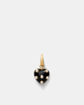 Polka Heart Charm - Black White