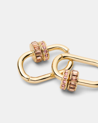 Marla Hoop Earrings - Pink Salt
