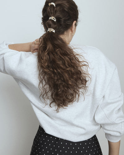 Glinted Hair Tie Set - Neutral
