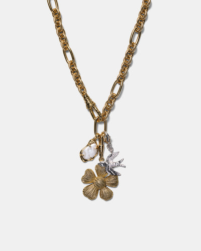 Ornithea Statement Necklace - Gold