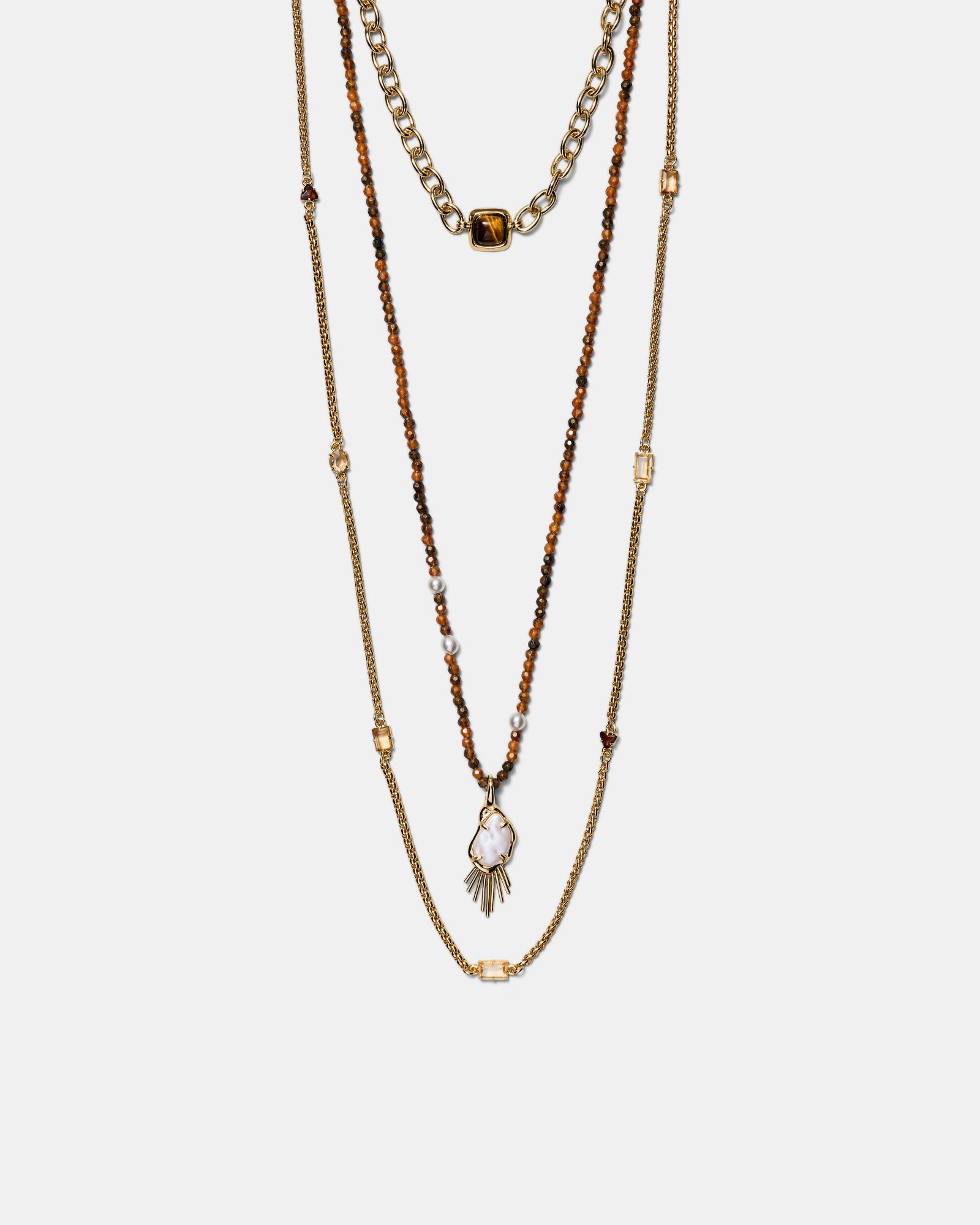Sunray Trio Necklace - Gold