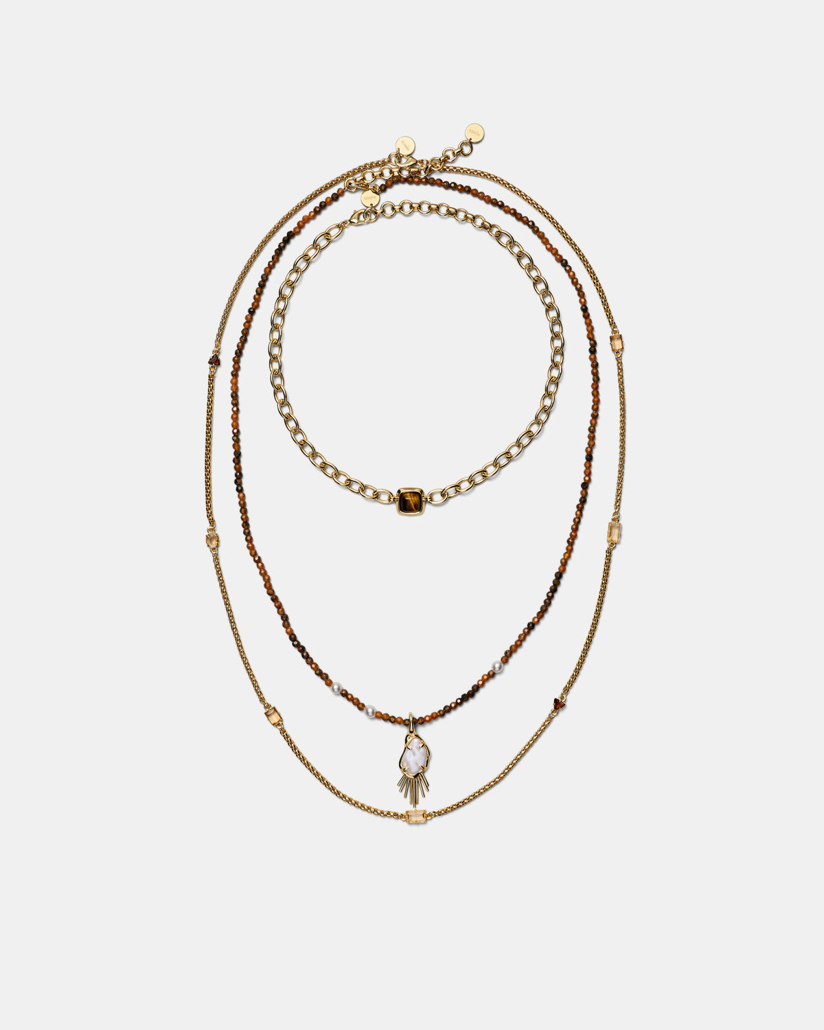 Sunray Trio Necklace - Gold