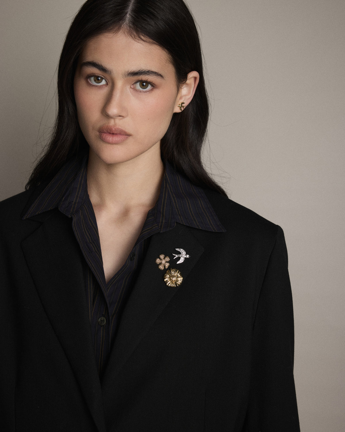 Daisy Dream Brooch Pin Set - Gold Silver