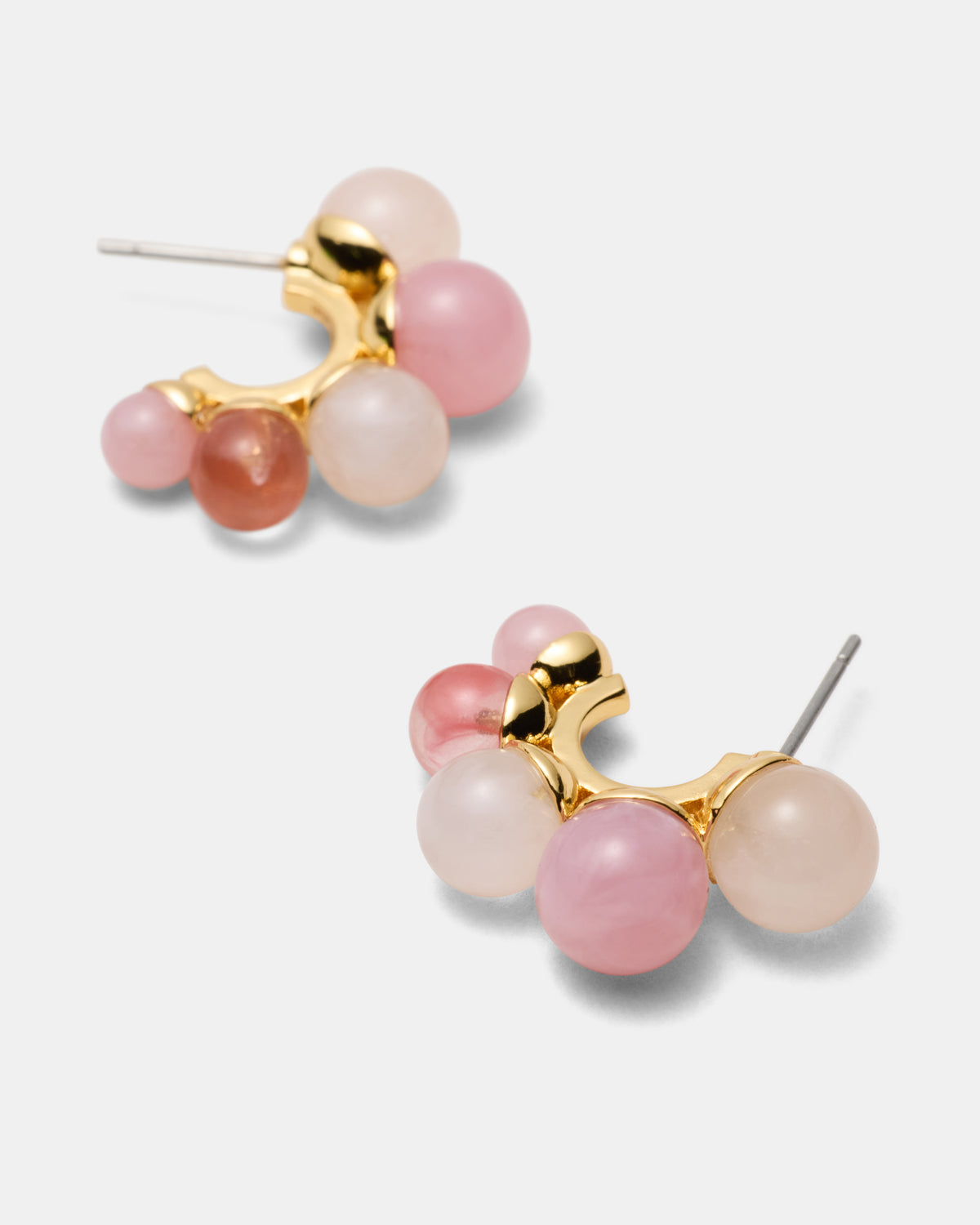 Harbour Side Hoop Earrings - Pink Salt