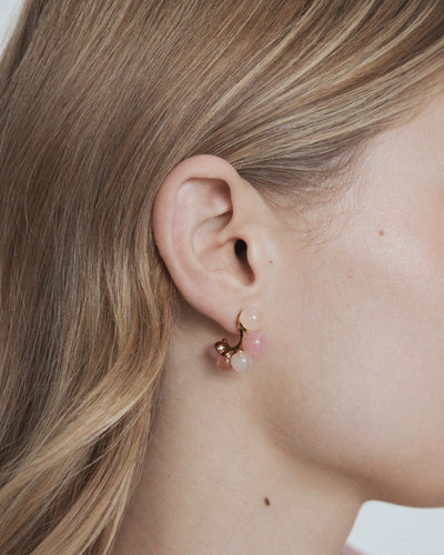 Harbour Side Hoop Earrings - Pink Salt