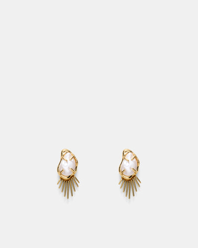 Sunray Earrings Jacket - Gold