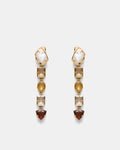 Ornithea Long Drop Earrings - Gold