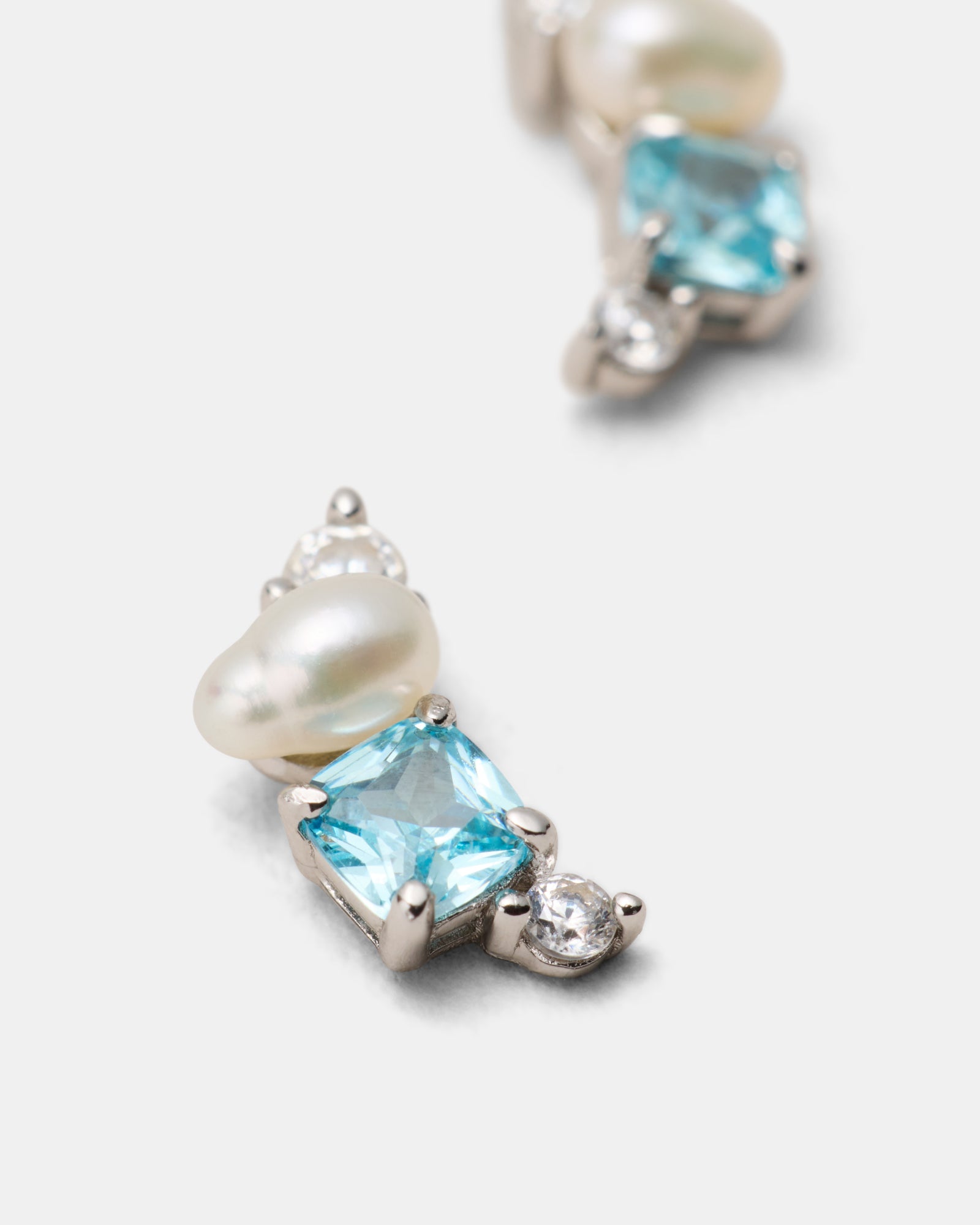 Splash Stud Earrings - Silver