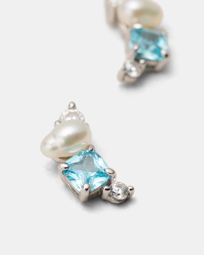 Splash Stud Earrings - Silver