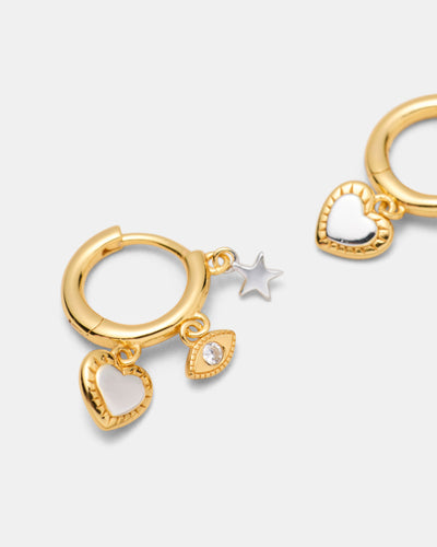 Chime Hoop Earrings - Gold Silver