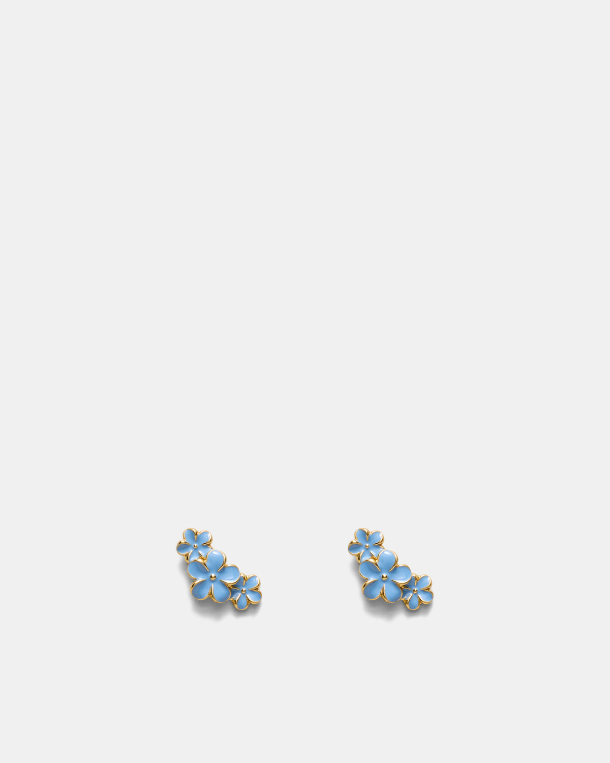 Garden Climber Stud Earrings - Cornflower Blue