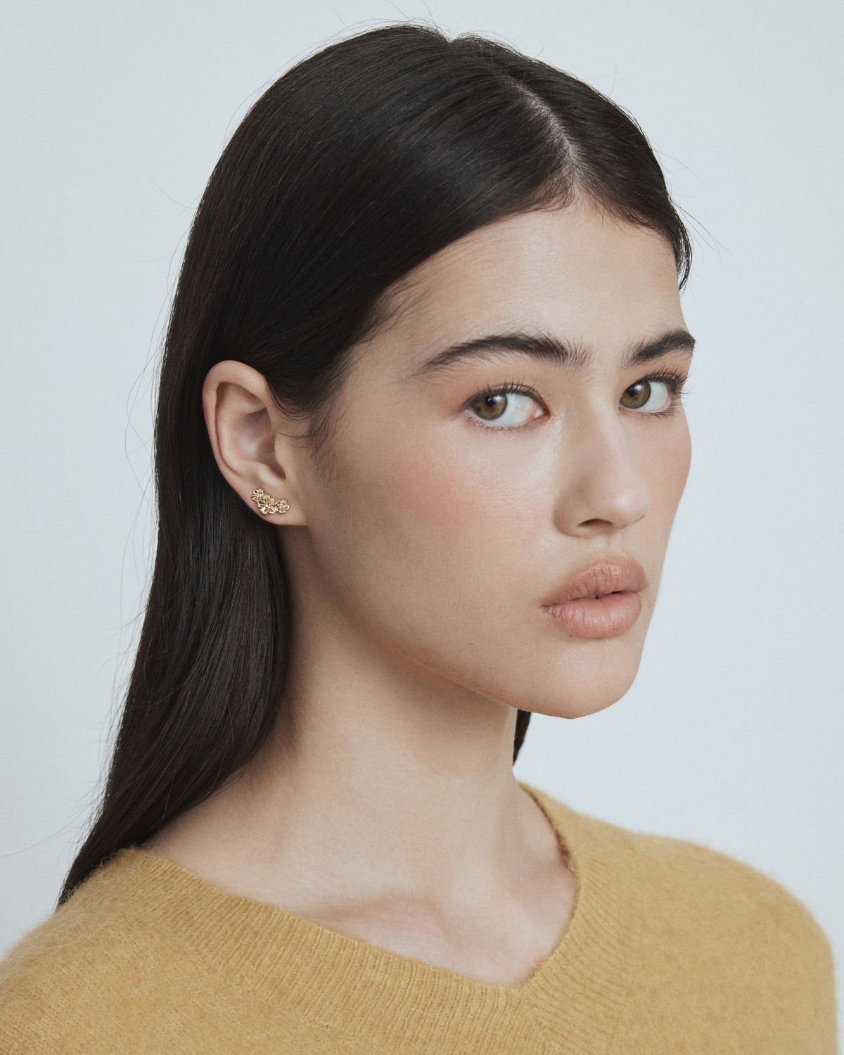 Garden Climber Stud Earrings - Gold