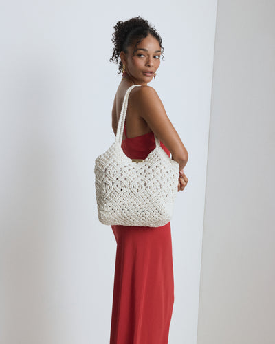 Delta Macrame Tote Bag