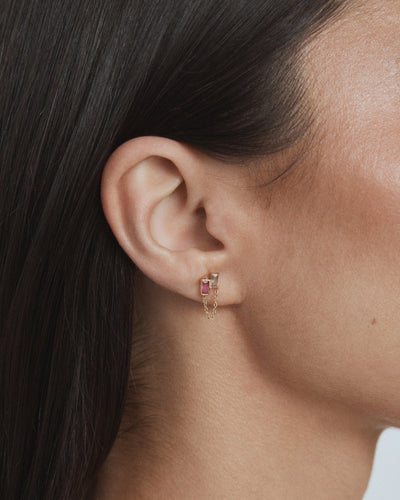 Emerge Chain Stud Earrings