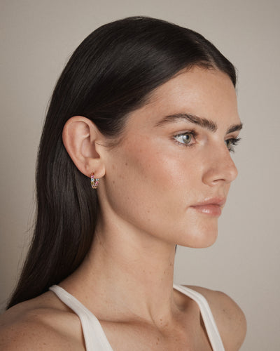 Prismatic Huggie Earrings